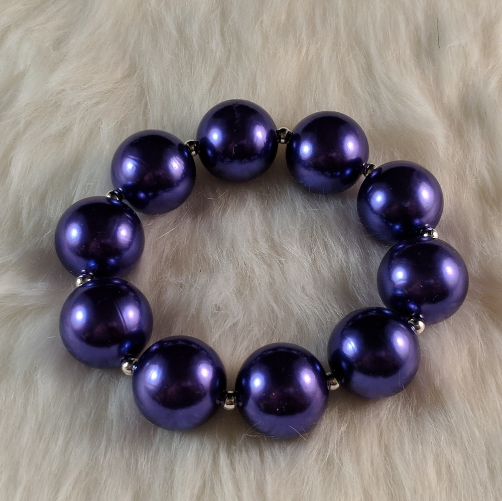 Solid Purple pear bracelet